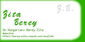 zita berey business card